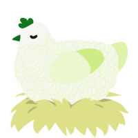 Gypsophila, a white and apple chicken with a double-lace pattern