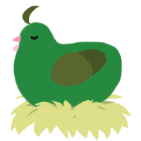 A viridian and olive chicken