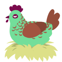 A spring and russet chicken with a half-lace pattern