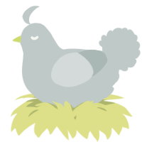 A silver chicken
