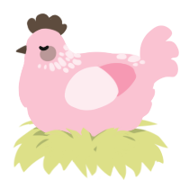A rose chicken with a neck-speckle pattern