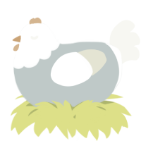A silver and white chicken with a head pattern