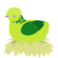 (unnamed), a lime and leaf chicken with a neck-speckle pattern