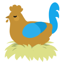 (unnamed), a gold and sky chicken
