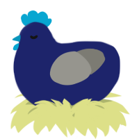 A navy and ash chicken