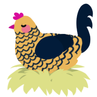 A honey and tumblr chicken with a lace pattern