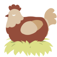 A russet and beige chicken with a head pattern