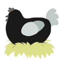 dog 2, a sable and silver chicken