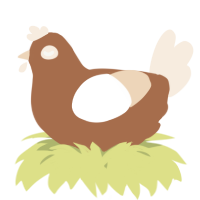 A brown and cream chicken