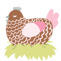 (unnamed), a brown and rose chicken with a lace pattern