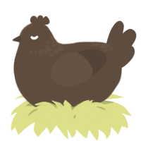 A bark chicken with a neck-speckle pattern