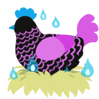 Rave Tapes, a black and orchid chicken with a lace pattern