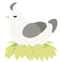 A white and ash chicken