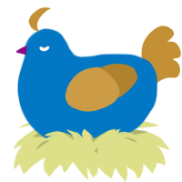 A sapphire and gold chicken