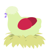 A apple and crimson chicken