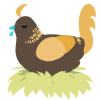 A bark and honey chicken with a neck-band pattern