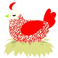 beamsplitter, a white and red chicken with a double-lace pattern