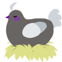 A grey and mist chicken