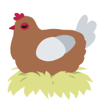 A brown and mist chicken