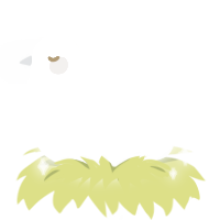 Lil Baby Flashbang, a cream and white chicken with a head pattern