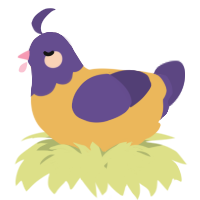 A honey and overcast chicken with a head pattern