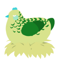 A lemon and leaf chicken with a half-lace pattern