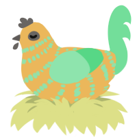 (unnamed), a honey and spring chicken with a bar pattern