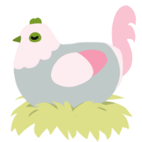 (unnamed), a silver and rose chicken with a head pattern