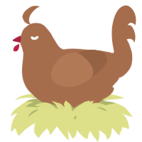 A brown chicken