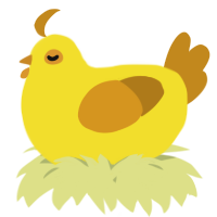 A yellow and ochre chicken