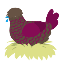 turd stool, a bark and wine chicken with a lace pattern