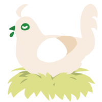 A cream chicken