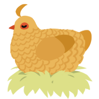 A honey and orange chicken with a lace pattern