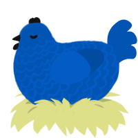(unnamed), a ultramarine chicken with a lace pattern
