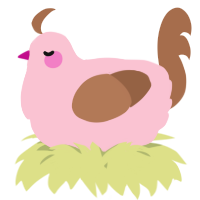 A rose and brown chicken