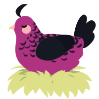 A amethyst and tumblr chicken with a half-lace pattern