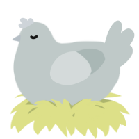 A silver chicken