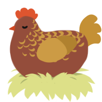 Pumpkin Spice Latte, a russet and gold chicken with a half-lace pattern