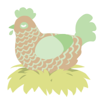 A beige and gluppy chicken with a lace pattern