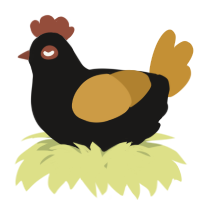 A sable and gold chicken