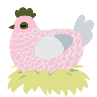 Can Opener, a rose and mist chicken with a lace pattern