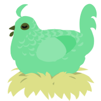 A spring chicken with a half-lace pattern