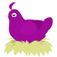 Plum Perfect, a plum chicken with a lace pattern