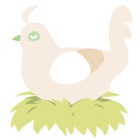 A cream chicken