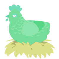 A spring chicken with a half-lace pattern