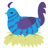 A sky and overcast chicken with a bar pattern