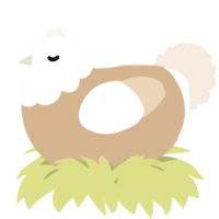 A beige and cream chicken with a head pattern
