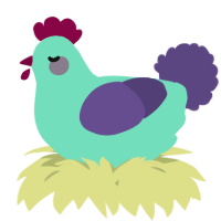 A mint and overcast chicken