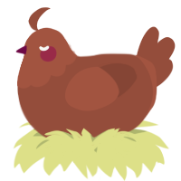A russet chicken with a head pattern