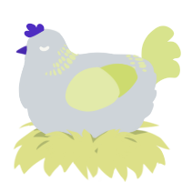 A mist and lemon chicken with a neck-band pattern